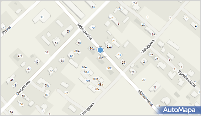 Wilkowice, Mórkowska, 30c, mapa Wilkowice