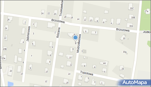 Wioska, Modrzewiowa, 6, mapa Wioska