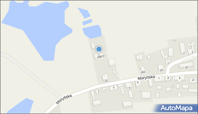 Witnica, Moryńska, 20, mapa Witnica