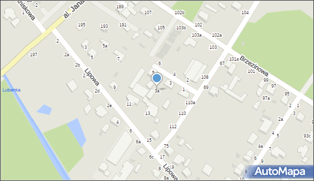 Włocławek, Modrzewiowa, 3a, mapa Włocławka