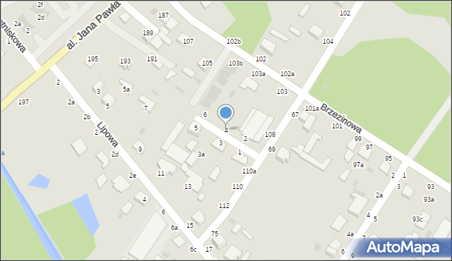 Włocławek, Modrzewiowa, 4, mapa Włocławka