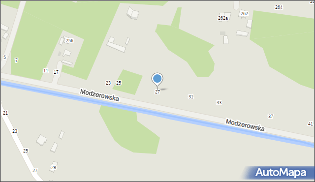 Włocławek, Modzerowska, 27-29, mapa Włocławka