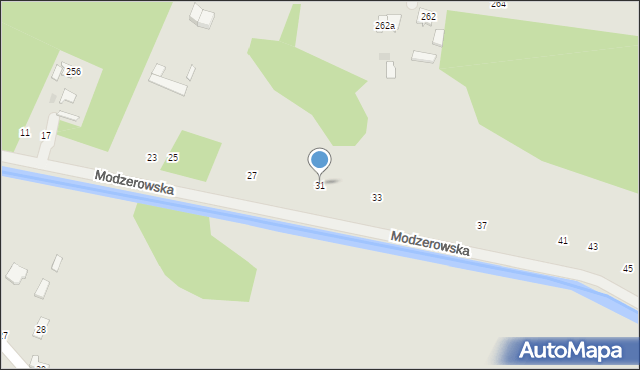 Włocławek, Modzerowska, 31, mapa Włocławka