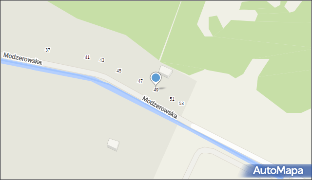 Włocławek, Modzerowska, 49, mapa Włocławka