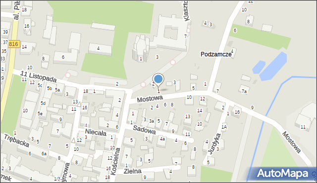 Włodawa, Mostowa, 1, mapa Włodawa