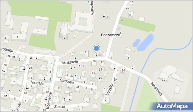 Włodawa, Mostowa, 5, mapa Włodawa