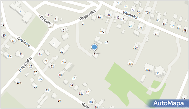 Wodzisław Śląski, Modrzewiowa, 3, mapa Wodzisławia Śląskiego