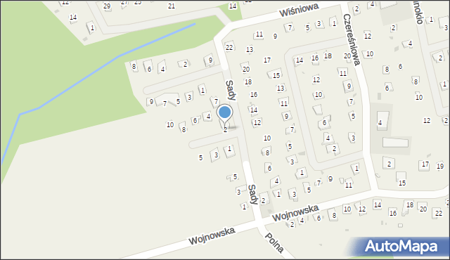 Wojnówko, Morelowa, 2, mapa Wojnówko