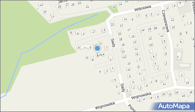 Wojnówko, Morelowa, 6, mapa Wojnówko