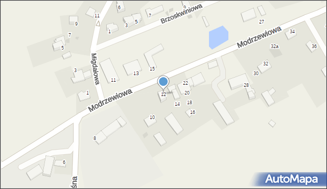Wójtowo, Modrzewiowa, 12, mapa Wójtowo
