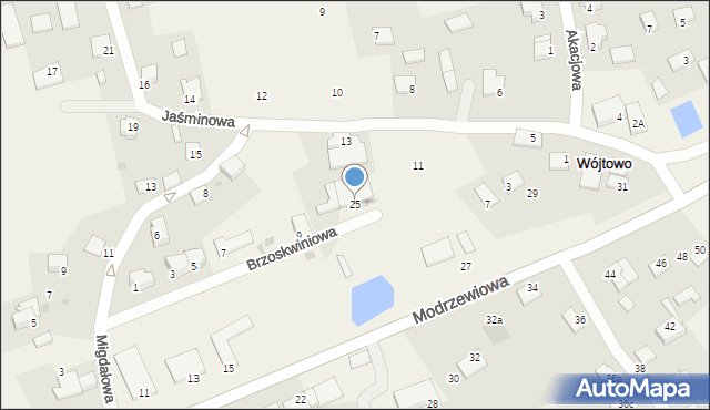 Wójtowo, Modrzewiowa, 25, mapa Wójtowo