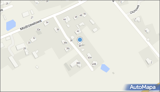 Wójtowo, Modrzewiowa, 40, mapa Wójtowo