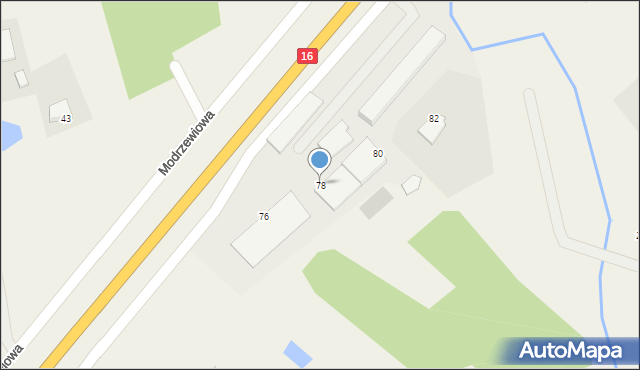 Wójtowo, Modrzewiowa, 78, mapa Wójtowo