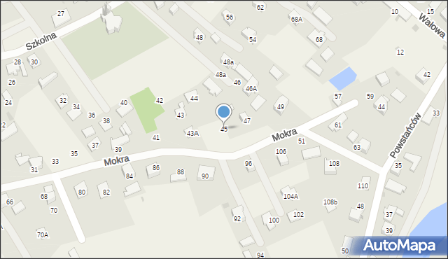 Wola, Mokra, 45, mapa Wola