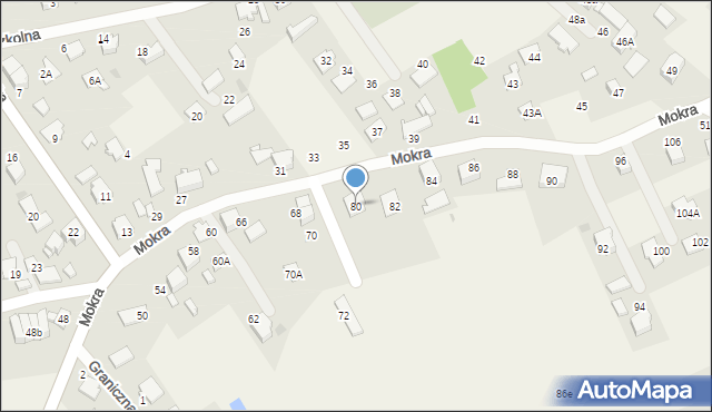 Wola, Mokra, 80, mapa Wola