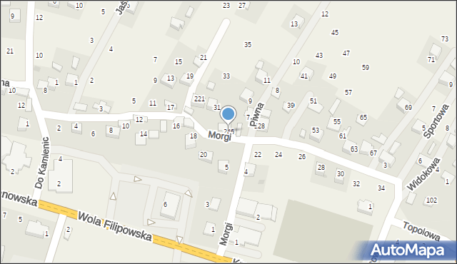 Wola Filipowska, Morgi, 246, mapa Wola Filipowska