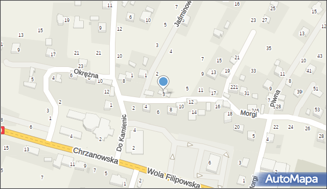 Wola Filipowska, Morgi, 3, mapa Wola Filipowska