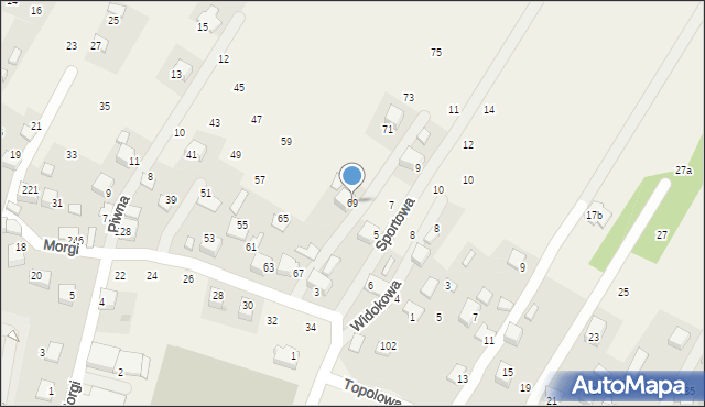 Wola Filipowska, Morgi, 69, mapa Wola Filipowska