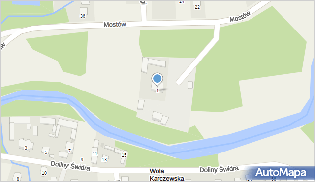Wola Karczewska, Mostów, 1, mapa Wola Karczewska