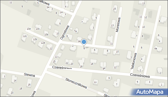 Wołczkowo, Morelowa, 4, mapa Wołczkowo