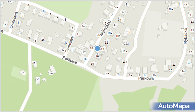 Wolin, Moniuszki Stanisława, 14, mapa Wolin