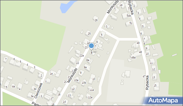 Wolin, Moniuszki Stanisława, 8, mapa Wolin