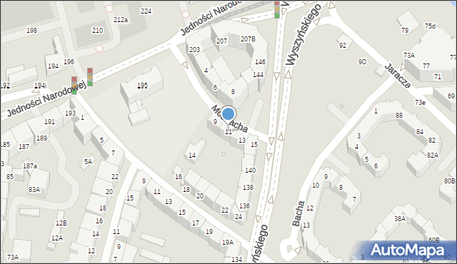 Wrocław, Mosbacha Augusta, 11, mapa Wrocławia