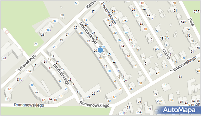 Wrocław, Mochnackiego Maurycego, 16, mapa Wrocławia