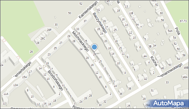 Wrocław, Mochnackiego Maurycego, 19, mapa Wrocławia