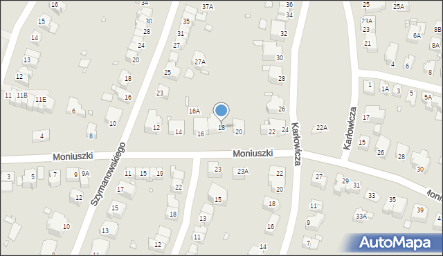 Wrocław, Moniuszki Stanisława, 18, mapa Wrocławia