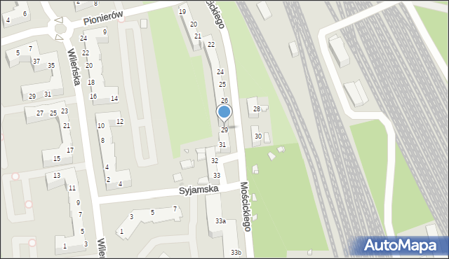 Wrocław, Mościckiego Ignacego, 29, mapa Wrocławia