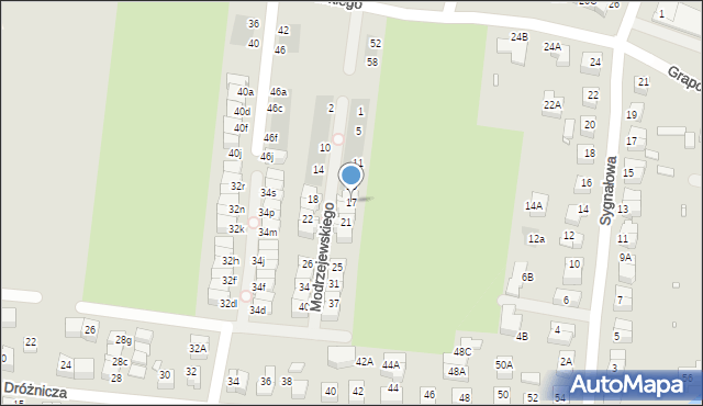 Wrocław, Modrzejewskiego Rudolfa, 17, mapa Wrocławia