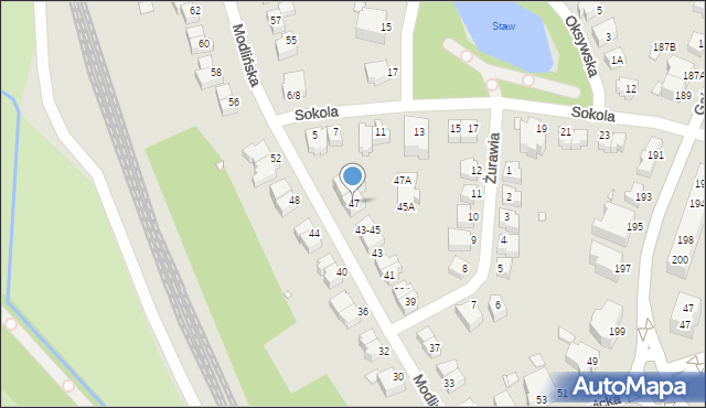 Wrocław, Modlińska, 47, mapa Wrocławia