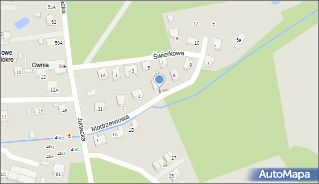 Wrocław, Modrzewiowa, 6, mapa Wrocławia