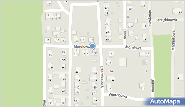 Wschowa, Morelowa, 3, mapa Wschowa