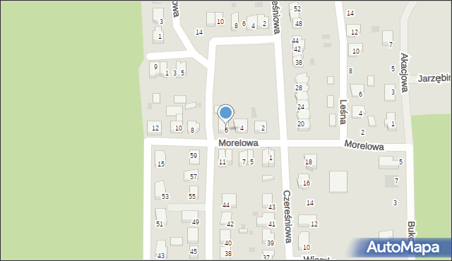Wschowa, Morelowa, 6, mapa Wschowa