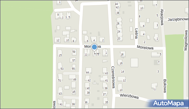 Wschowa, Morelowa, 7, mapa Wschowa