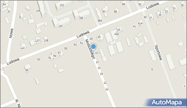 Wysokie Mazowieckie, Mościckiego Bolesława, płk., 4, mapa Wysokie Mazowieckie