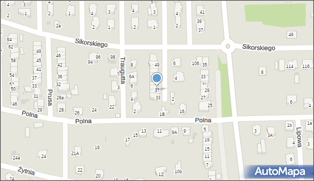 Wyszków, Monte Cassino, 37, mapa Wyszków