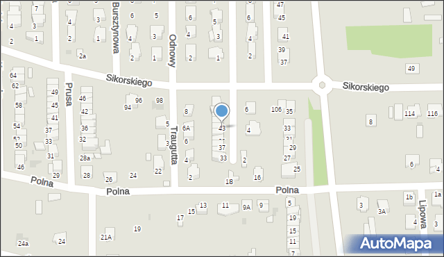 Wyszków, Monte Cassino, 43, mapa Wyszków