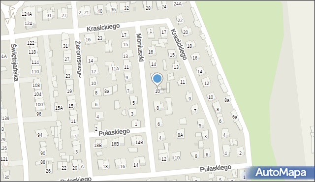 Wyszków, Moniuszki Stanisława, 10, mapa Wyszków