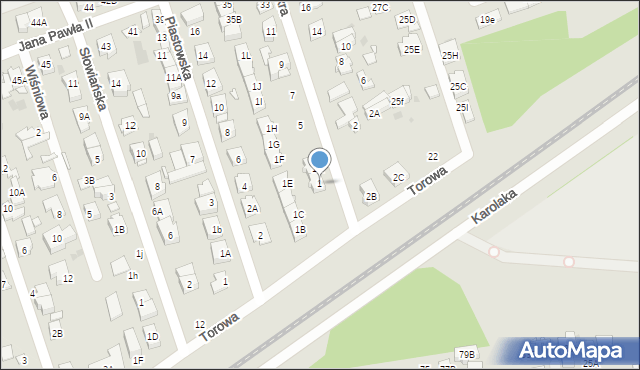 Ząbki, Mokra, 1, mapa Ząbki