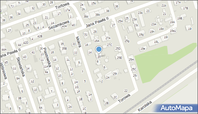 Ząbki, Mokra, 10, mapa Ząbki