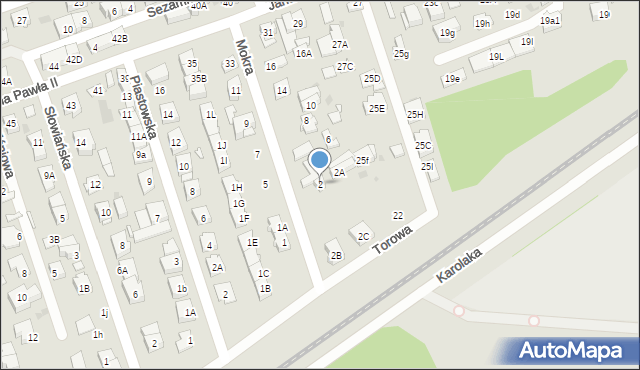 Ząbki, Mokra, 2, mapa Ząbki