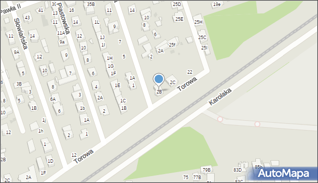 Ząbki, Mokra, 2B, mapa Ząbki