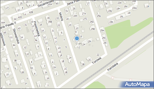 Ząbki, Mokra, 4, mapa Ząbki