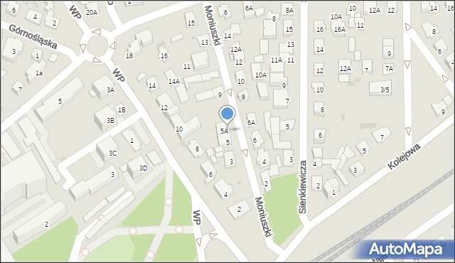 Ząbki, Moniuszki Stanisława, 7, mapa Ząbki