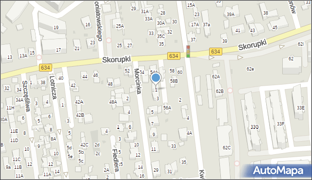 Ząbki, Morcinka Gustawa, 1, mapa Ząbki