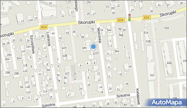 Ząbki, Morcinka Gustawa, 4, mapa Ząbki