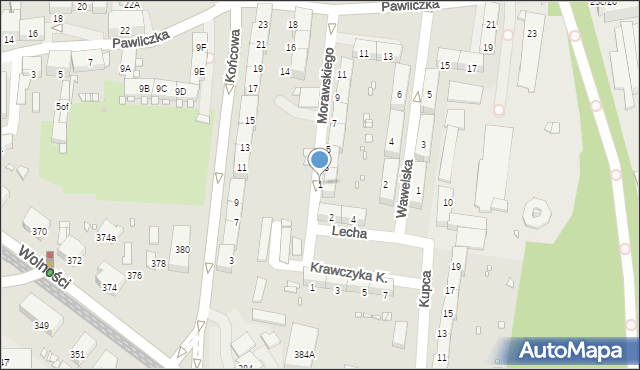 Zabrze, Morawskiego Franciszka, 1, mapa Zabrza